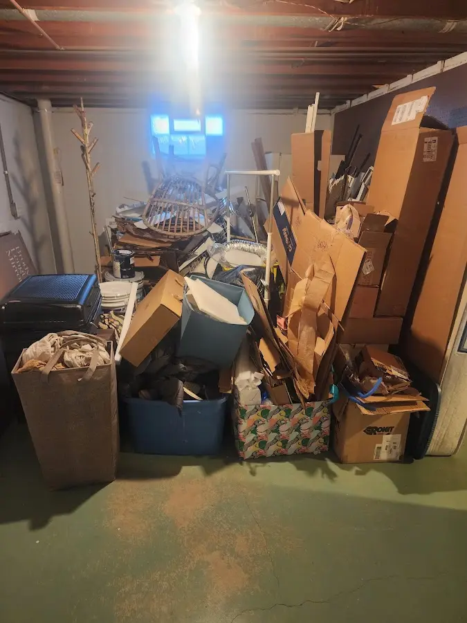 Roll-off dumpster container at job site for Concrete Dumpster Rental in Kearny